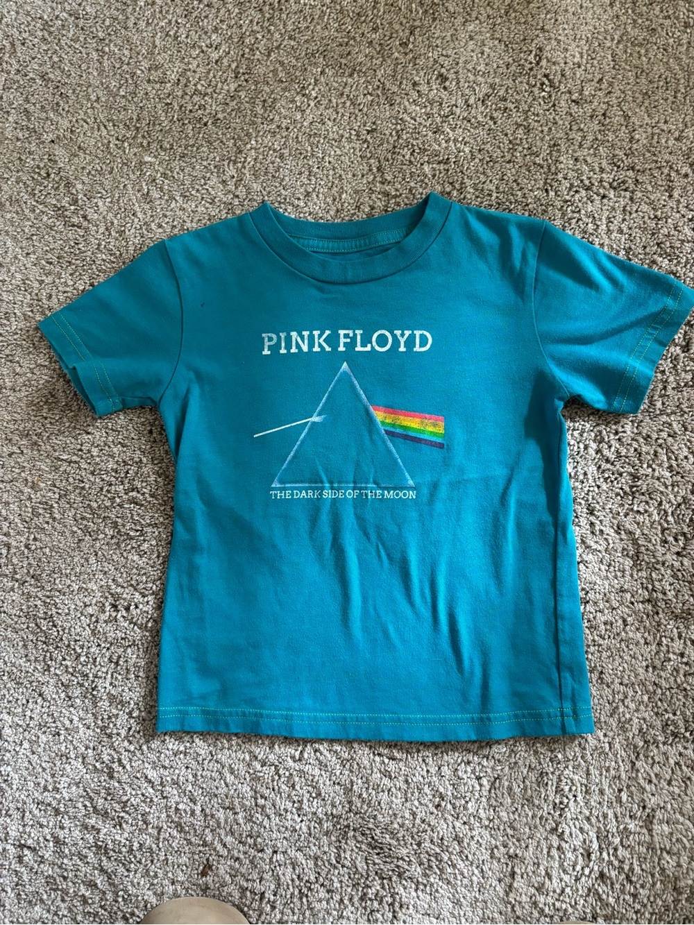 Pink Floyd Teal Kids Short Sleeve Tee with Prism Graphic